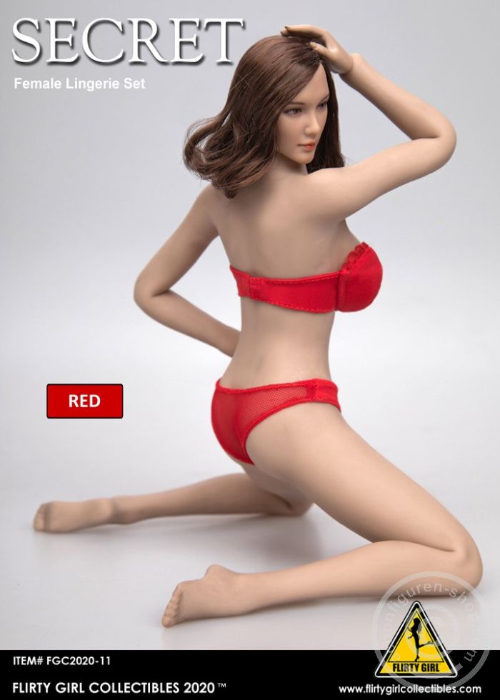 Strapless Bra and Panty Set - red