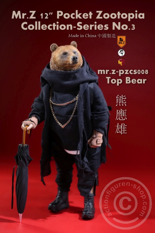 MRZpccs08-11 Top Bear - 12" Pocket Zootopia Collection-Series No.3