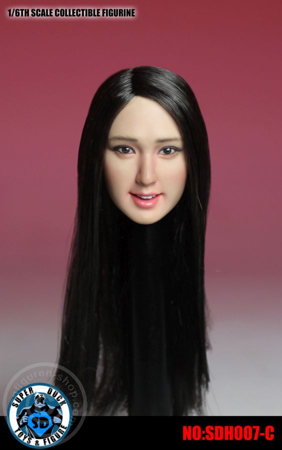 Female Head - black long Hair
