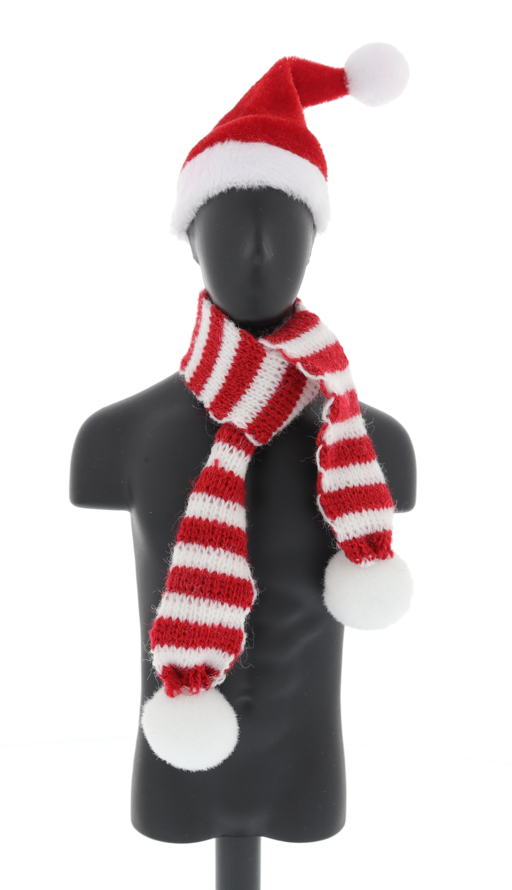 Santa Hat & Scarf Set - in 1/6 scale Santa Hat & Scarf Set - in 1/6 scale
