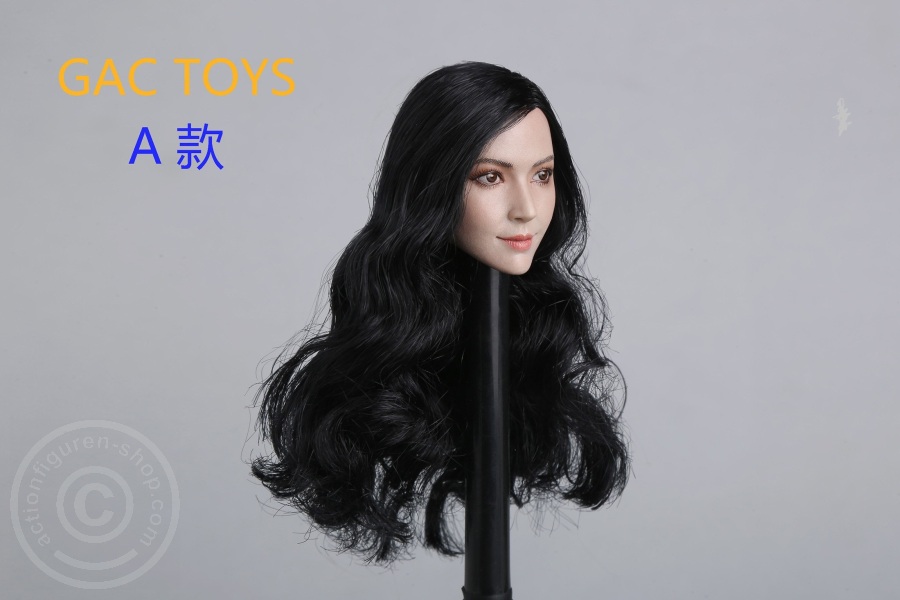 Female Head - black long Hair