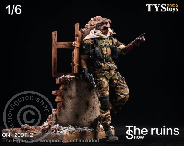 20DT12-07 The Ruins Snow - Diorama