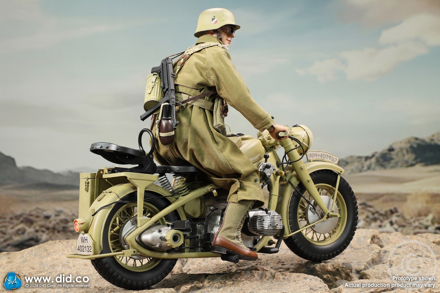 German Zündapp KS 750 Motorcycle with sidecar (Sand) - in 1/6 scale