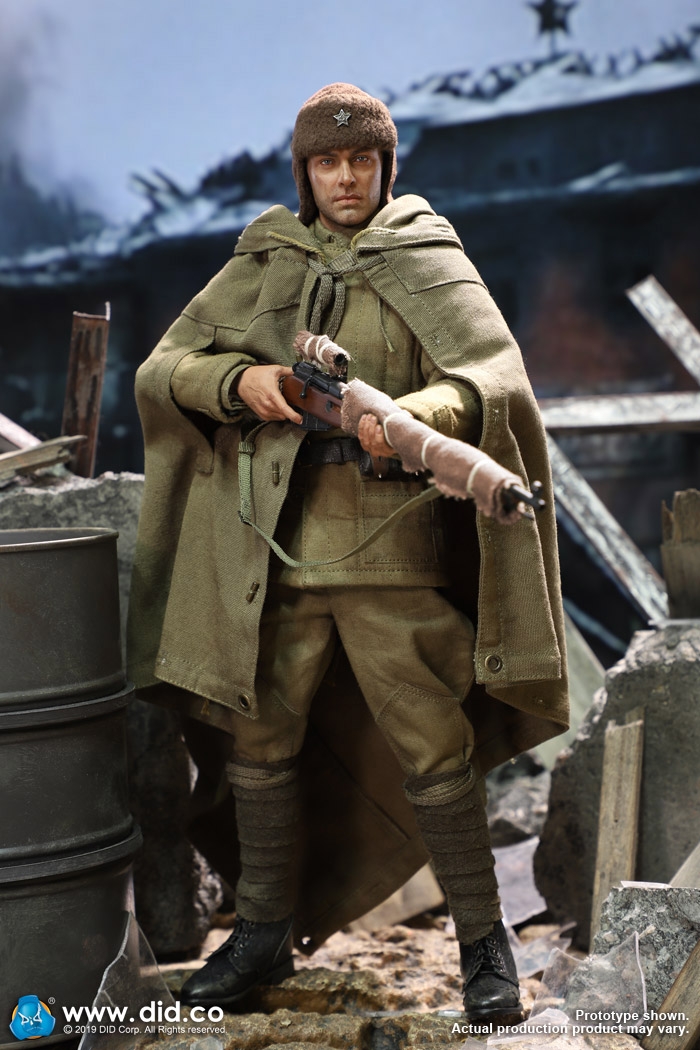 80139-10 Vasily Zaitsev - WW II Red Army Sniper - with weathering