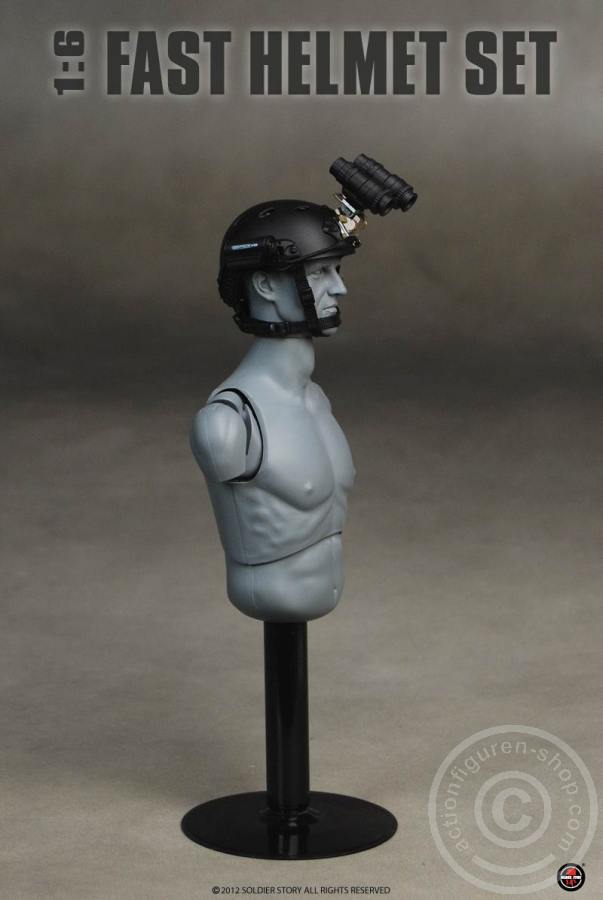 FAST Carbon Helmet w/ Skeleton shroud - Black