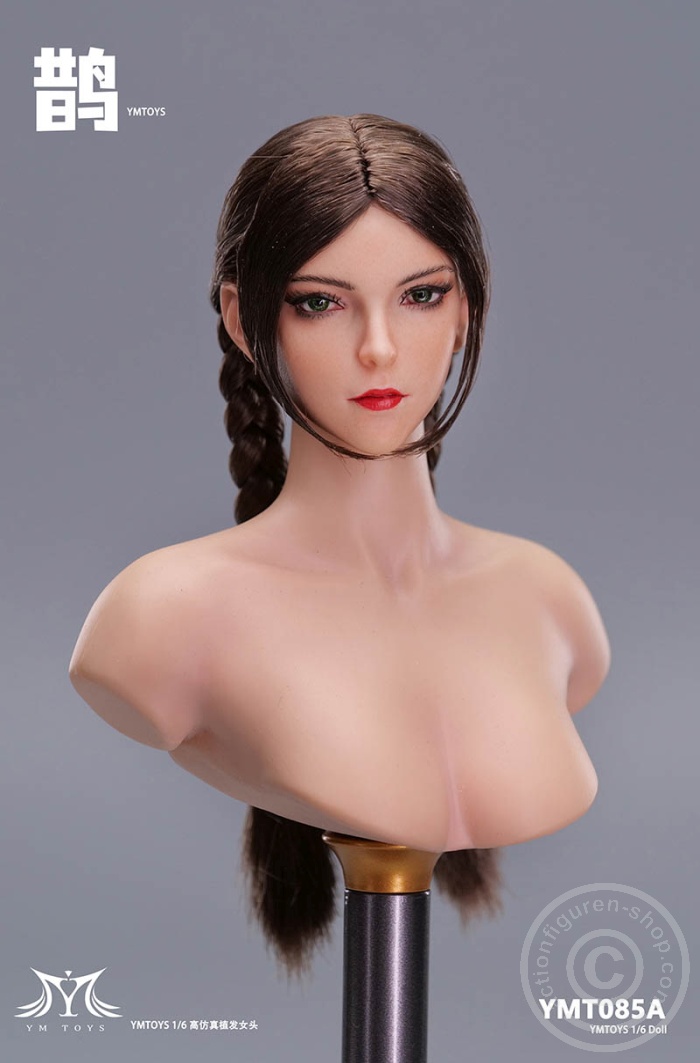Female Head - 2 long brown braids