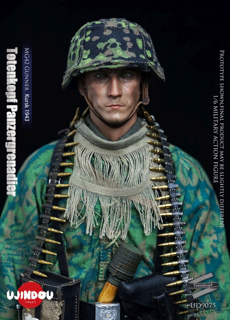 WWII Totenkopf Panzergrenadier - MG42 Gunner Kursk 1943 - in 1/6 scale