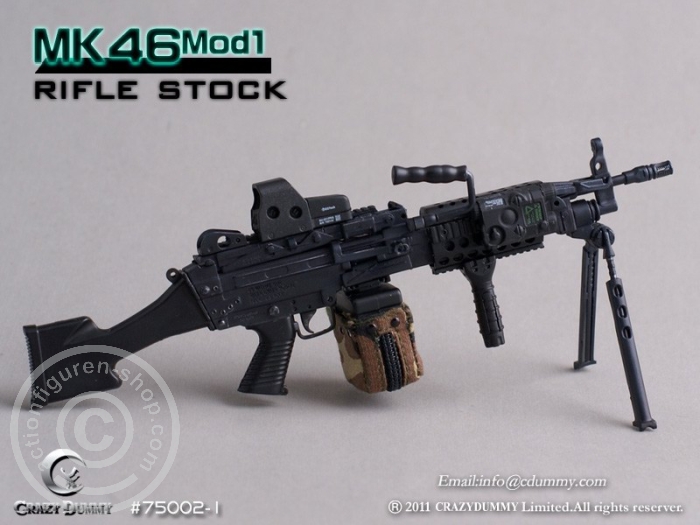 MK46MOD1-rifle stock - black