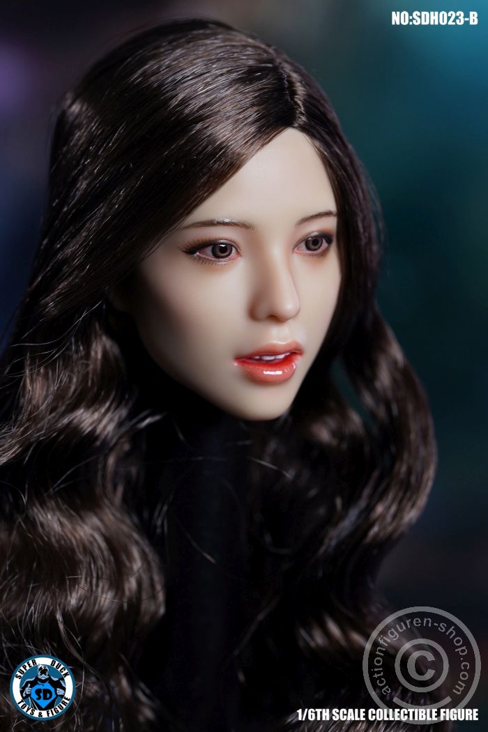 Female Head - black curly Hair