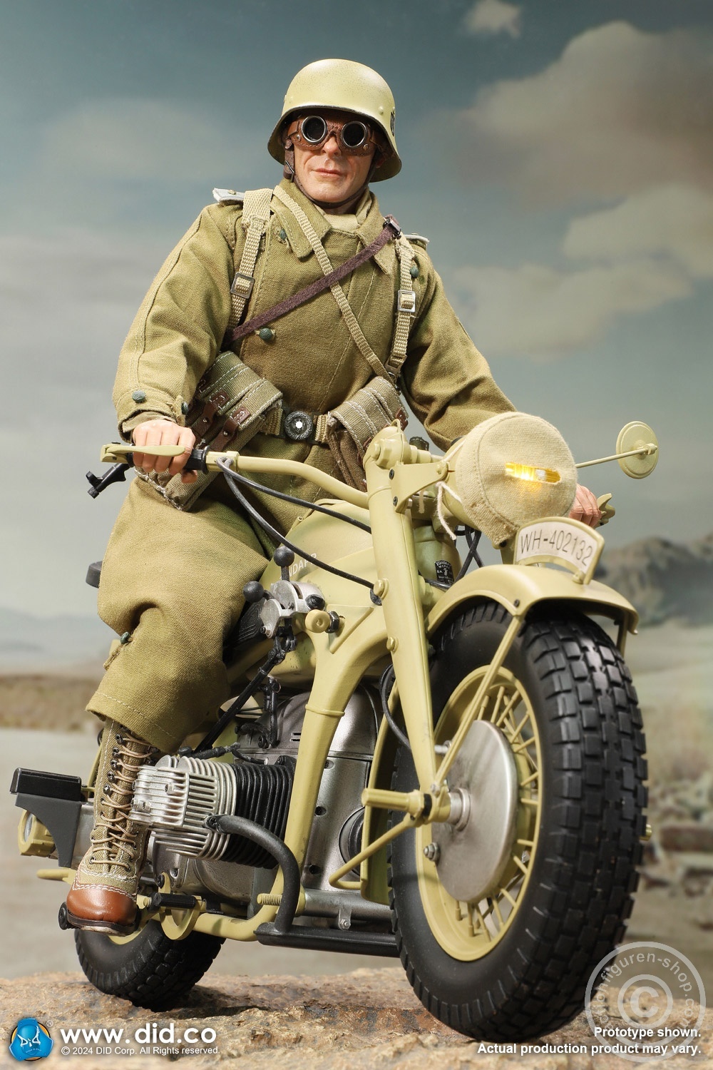 German Zündapp KS 750 Motorcycle with sidecar (Sand) - in 1/6 scale