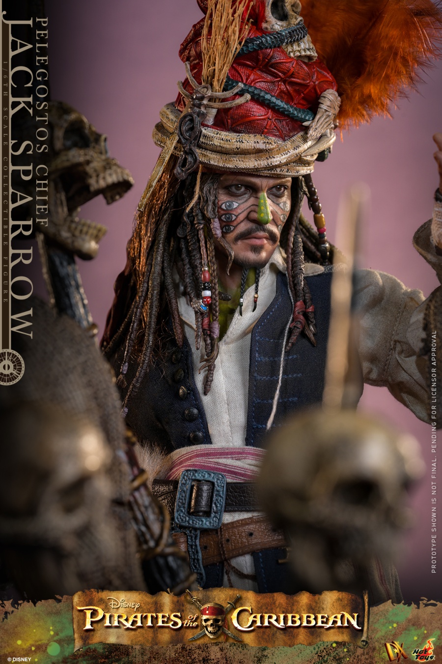 Pirates of the Caribbean: Dead Man's Chest - Pelegostos Chief Jack Sparrow - DX48 - in 1/6 scale