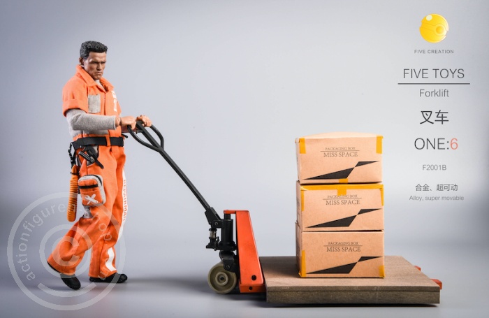 FTF2001B-07 Pallet Truck / Forklift - orange / weathered