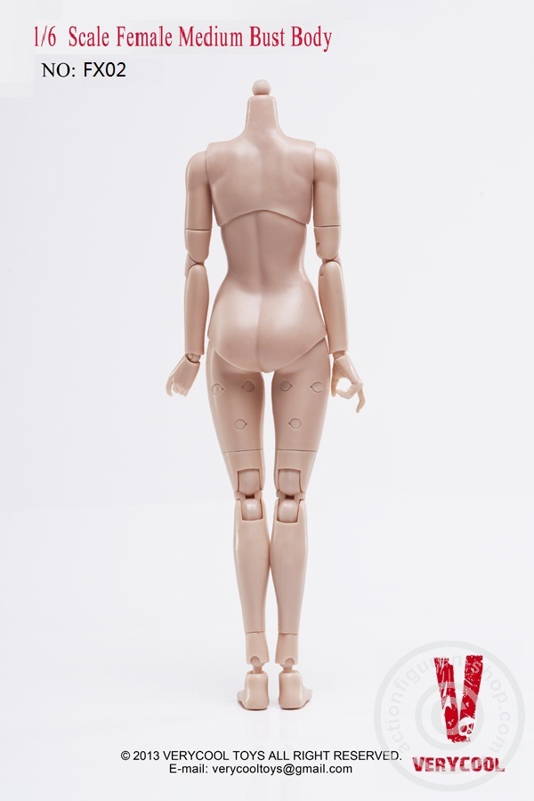 VCFX02-03 Female Body - medium Bust - Flesh Caucasian (B)