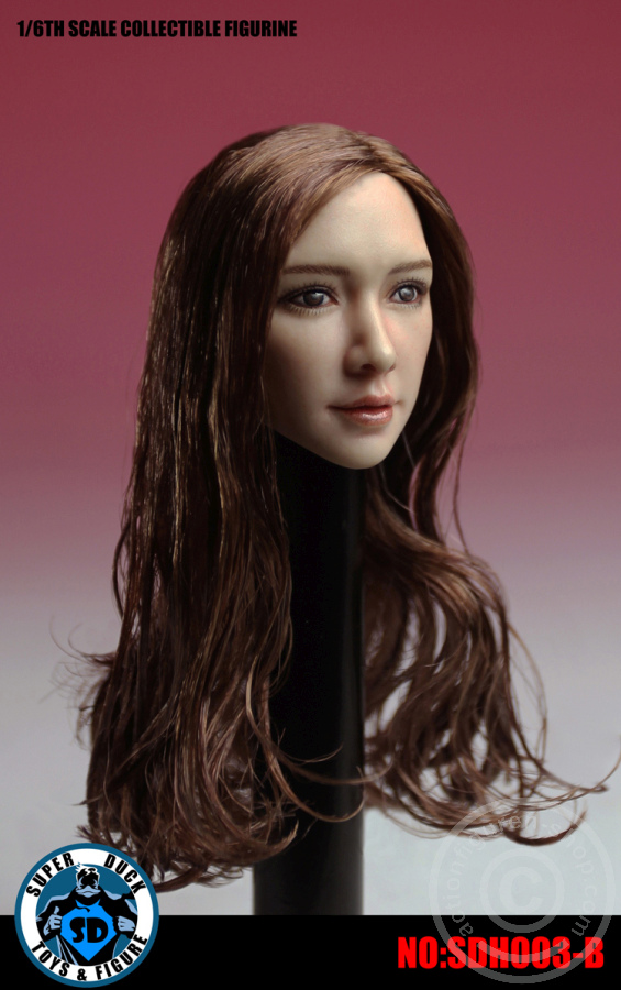 Female Head - brown curly Hair