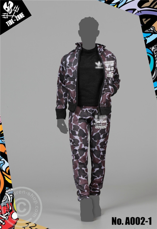 TiZ-A002-1-01 Sports Camouflage Outfit - dunkles camo