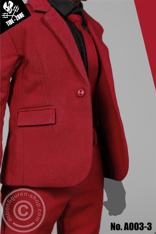 TiZ-A003-3-03 Modern Man Suit Set - rot