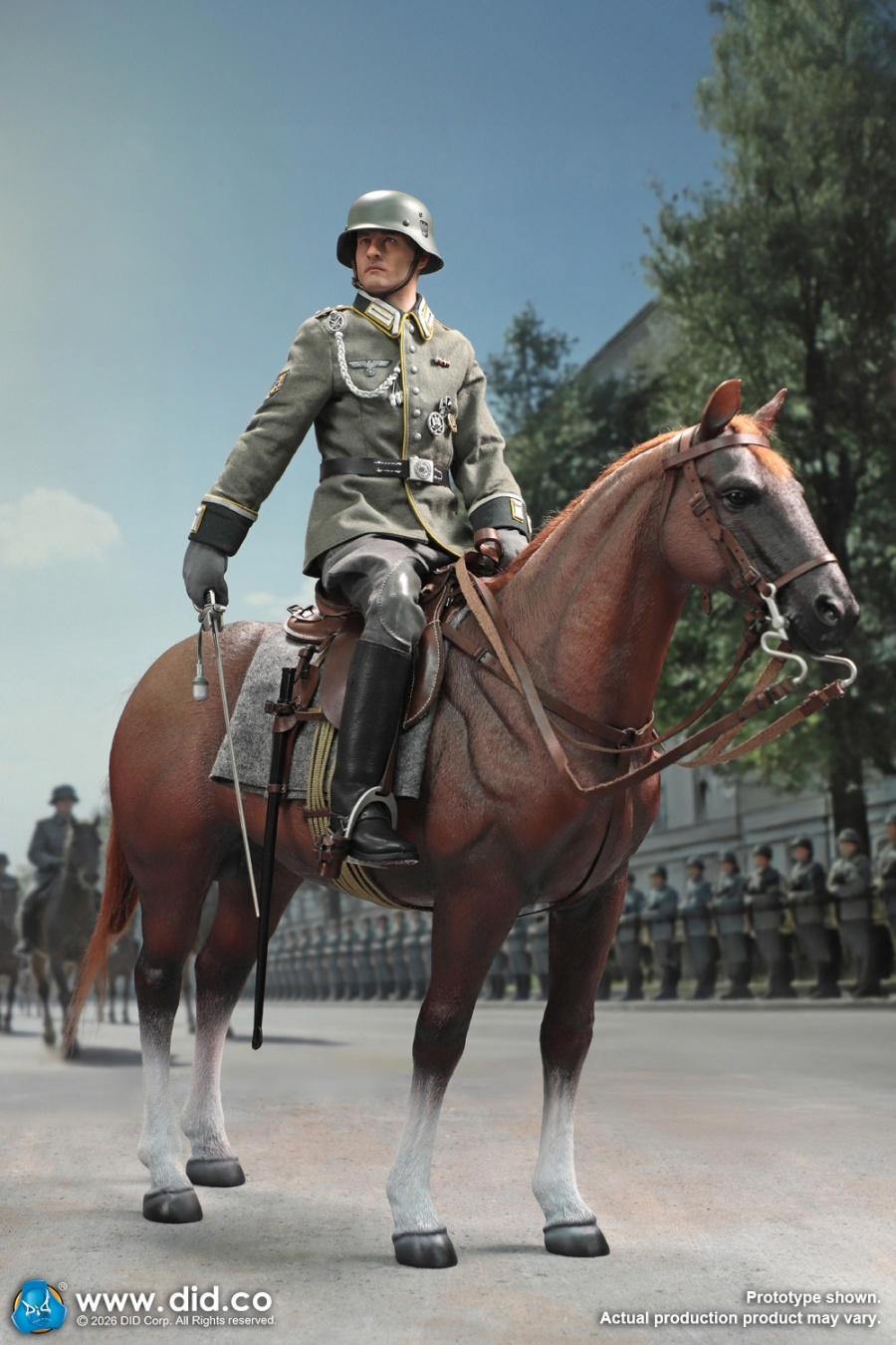 German WWII Brown War Horse (Standing) - in 1/6 scale