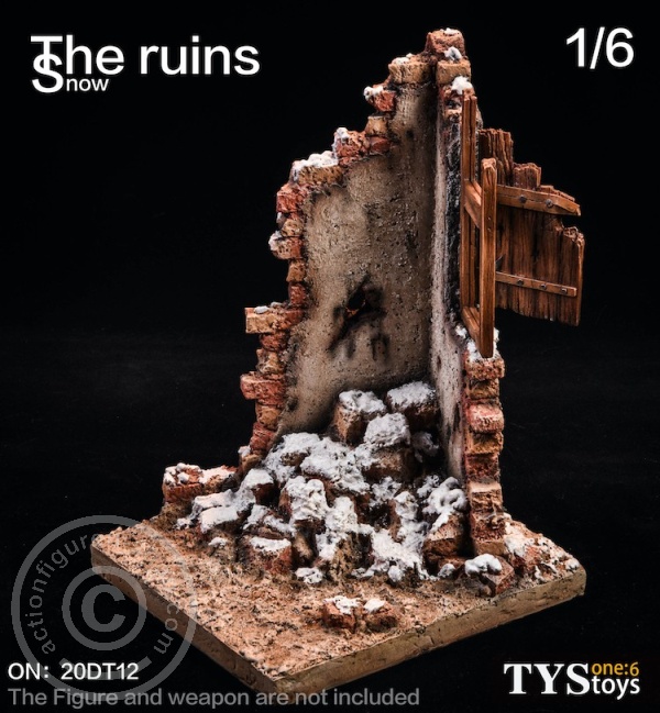20DT12-06 The Ruins Snow - Diorama