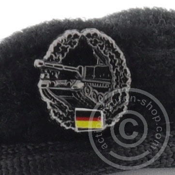 Barett - Panzer - Bundeswehr - schwarz mit Abzeichen