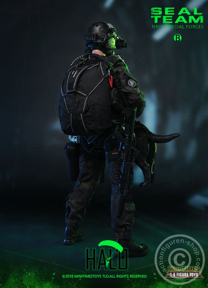 MT-M013-06 SEAL Team - HALO - w/Dog - Navy Special Forces