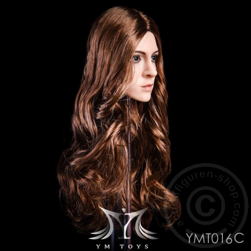 Kopf - braune lange Haare