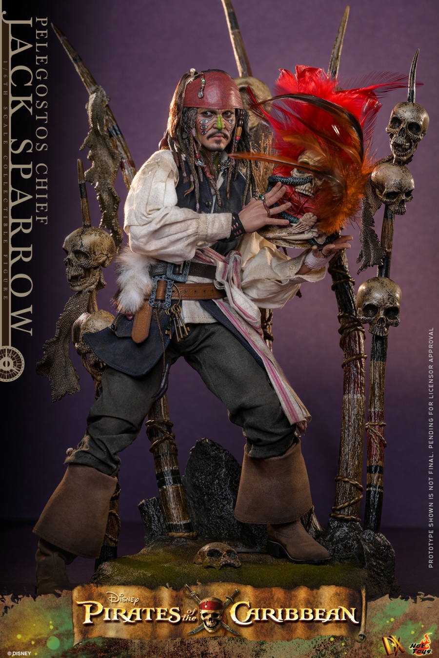 Pirates of the Caribbean: Dead Man's Chest - Pelegostos Chief Jack Sparrow - DX48 - in 1/6 scale