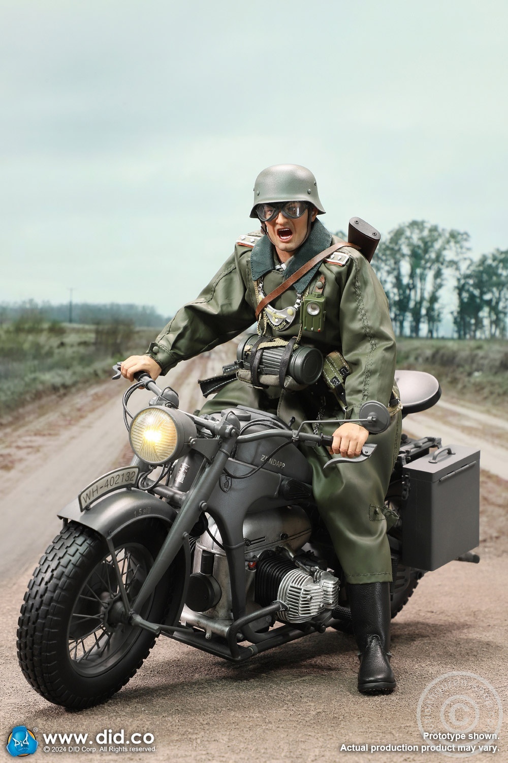 German Zündapp KS 750 Motorcycle with sidecar (Grey) - in 1/6 scale