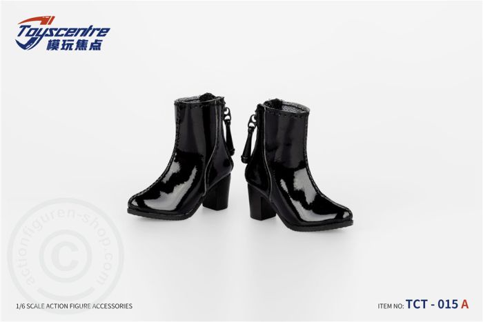 Black Female Boots w/ Zipper