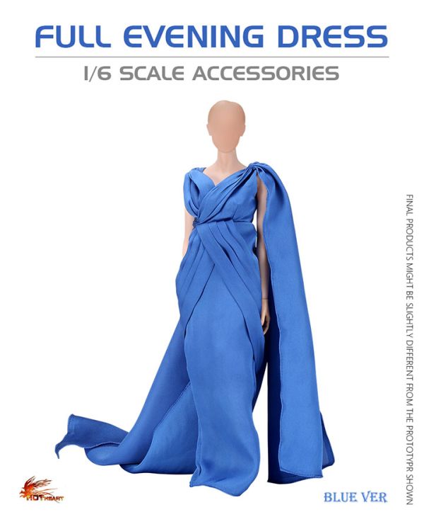 Grand Evening Full Robe Dress - Blue