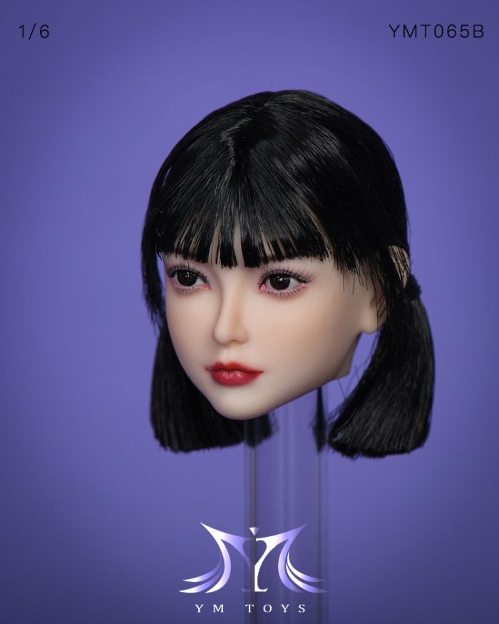 ymt-065b-03nCs0eYmIH8O0m Head - short black Hair w/ 2 braids