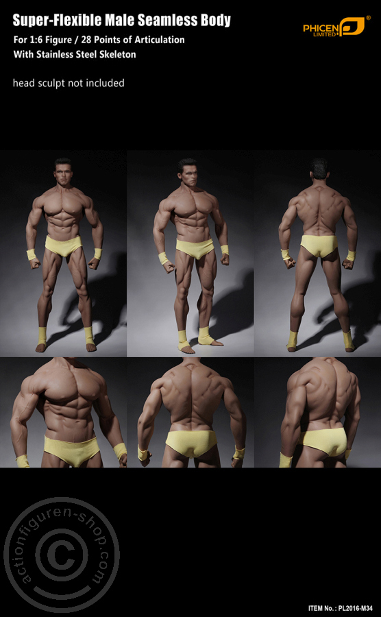 PL2016-M34-08 Super Flexibel Male Seamless Body