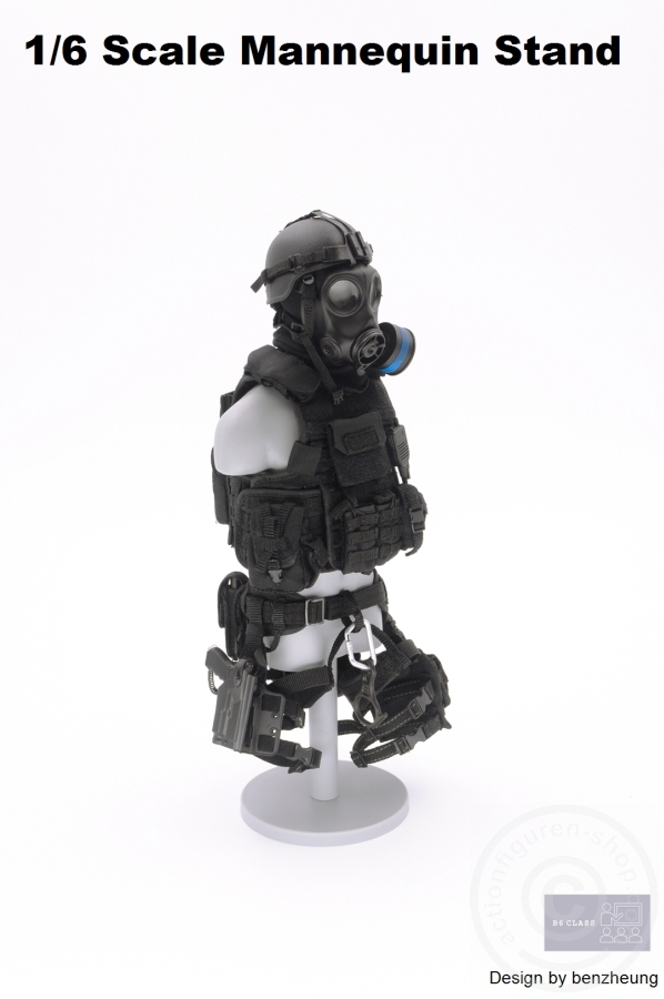 Bust03-08 Schneider- Kleider-Puppe - grau