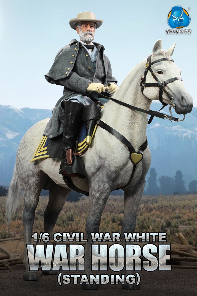 Civil War White War Horse (Standing) - 1/6 scale