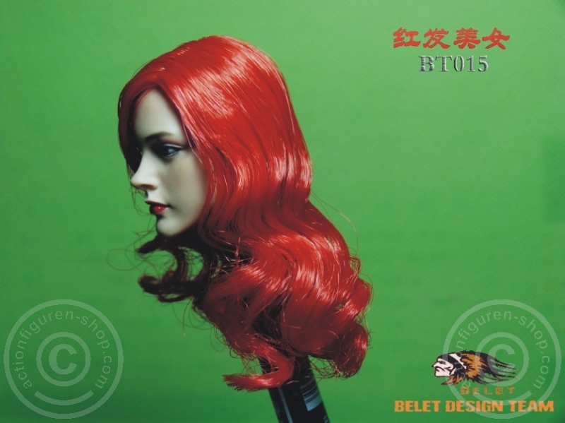 BT015-02 Red Haired Beauty Head