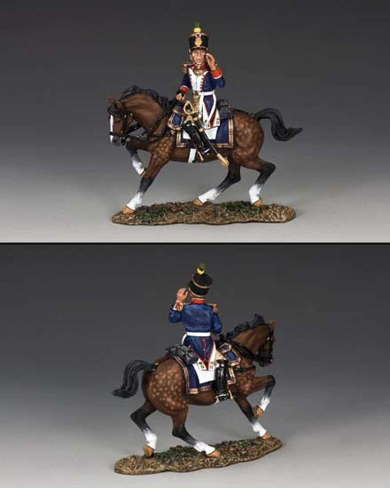 Mounted French V Officer Shouting