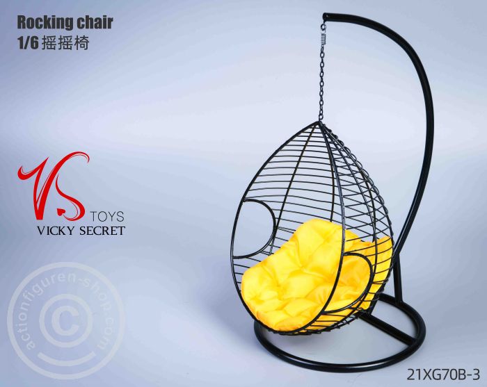 Rocking - Hanging Chair with Pillow - yellow