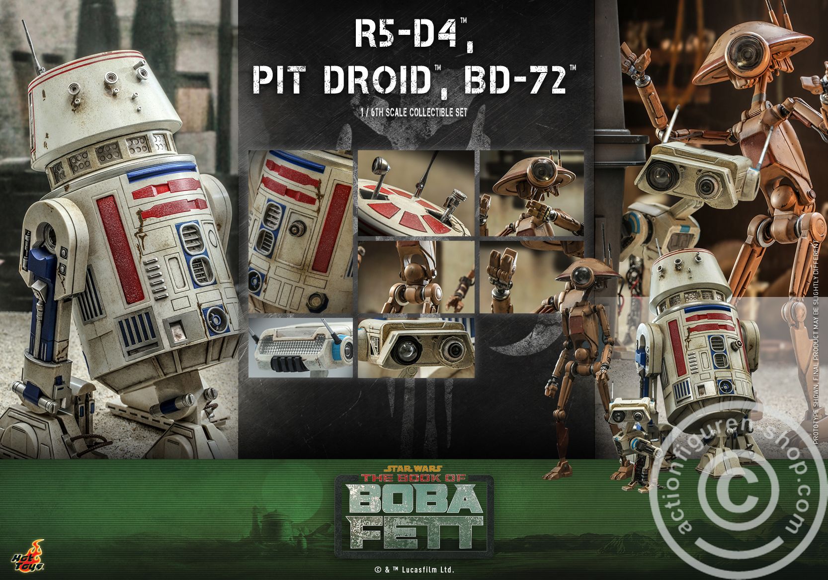 Star Wars: The Book of Boba Fett - R5-D4, Pit Droid, BD-72 Set