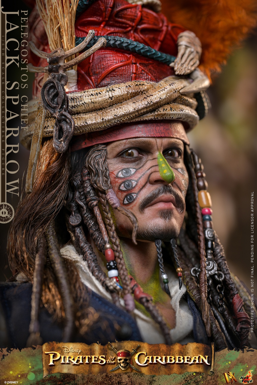 Pirates of the Caribbean: Dead Man's Chest - Pelegostos Chief Jack Sparrow - DX48 - in 1/6 scale