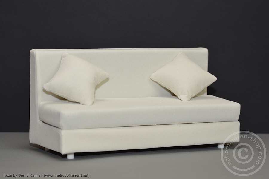 Sofa - weiß - für 1:6 Figuren