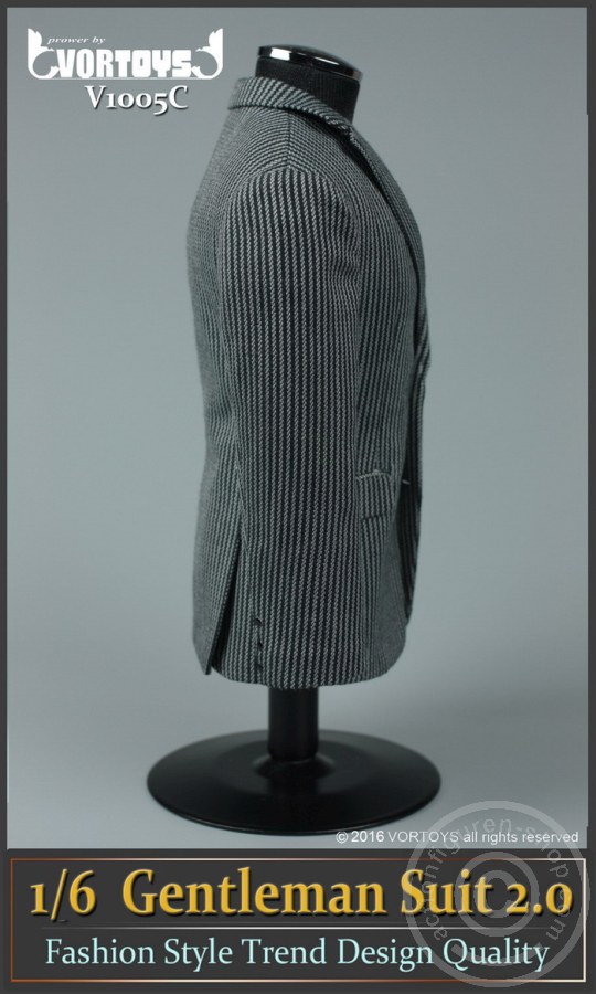 Gentelman Grey-Striped Suit Set 2.0