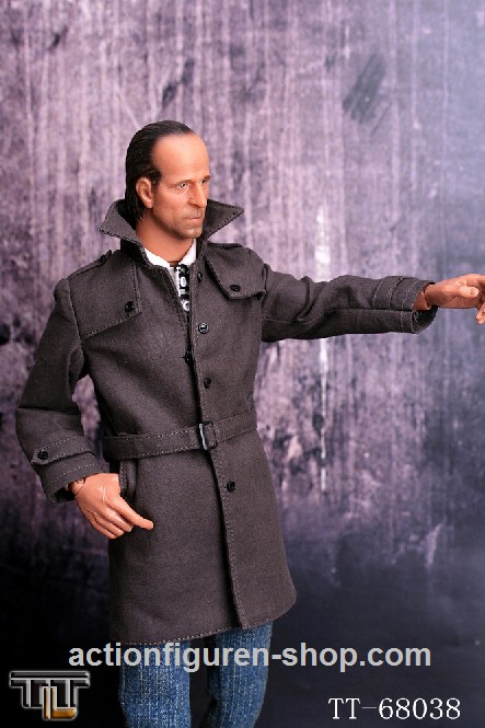 ttl68038-09z Men in Suit - Mafiosi im Trenchcoat - grau