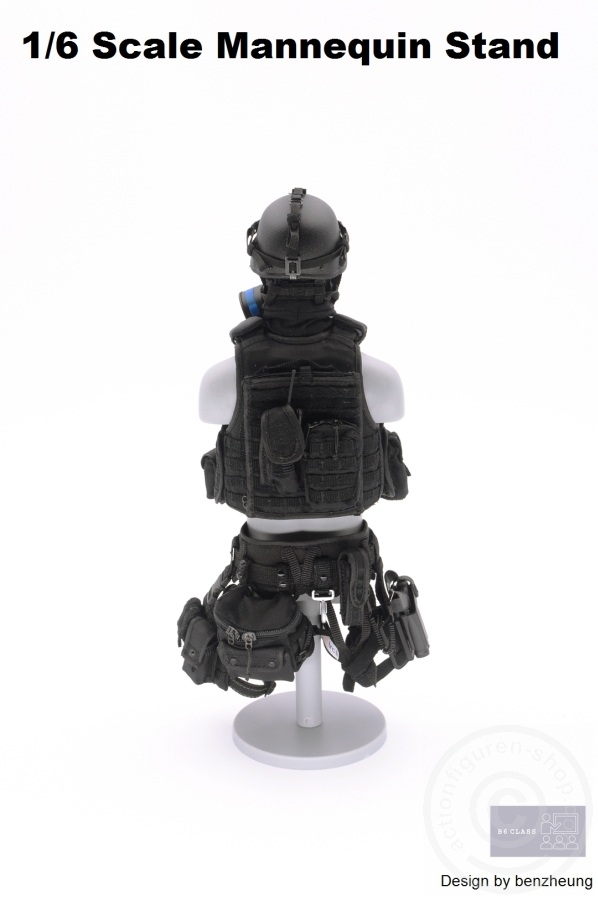Bust03-10 Schneider- Kleider-Puppe - grau