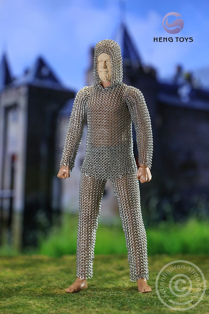 HTM001-043ZlDtmqAjfwJA Chainmail (Long-sleeve Shirt w/ Hood) - Stainless Steel Armour - male