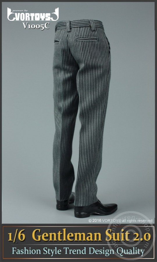 Gentelman Grey-Striped Suit Set 2.0