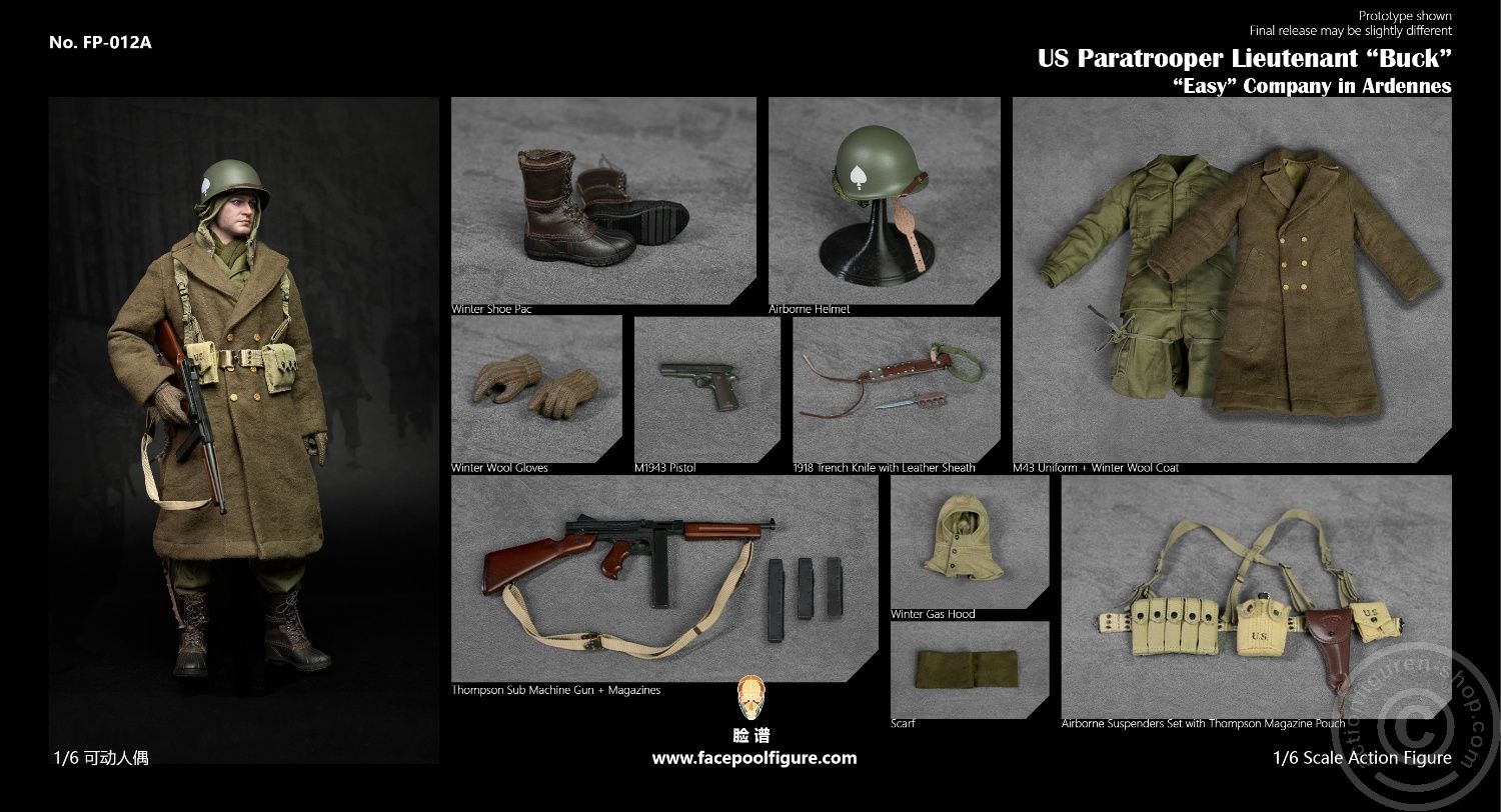 WWII U.S. Paratrooper - Lieutenant Buck - Easy Company - Winter Uniform WWII U.S. Paratrooper - Lieutenant Buck - Easy Company - Winter Uniform