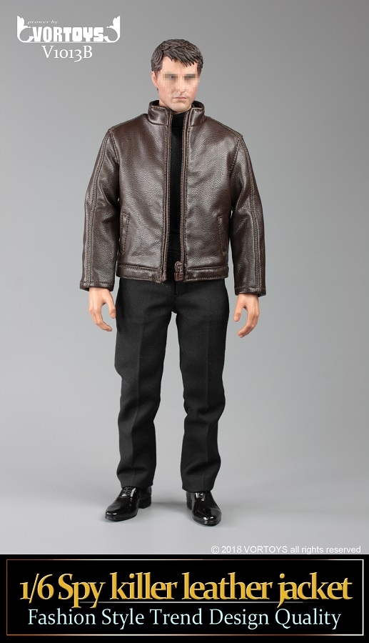 Spy Killer Leather Jacket (brown) Set
