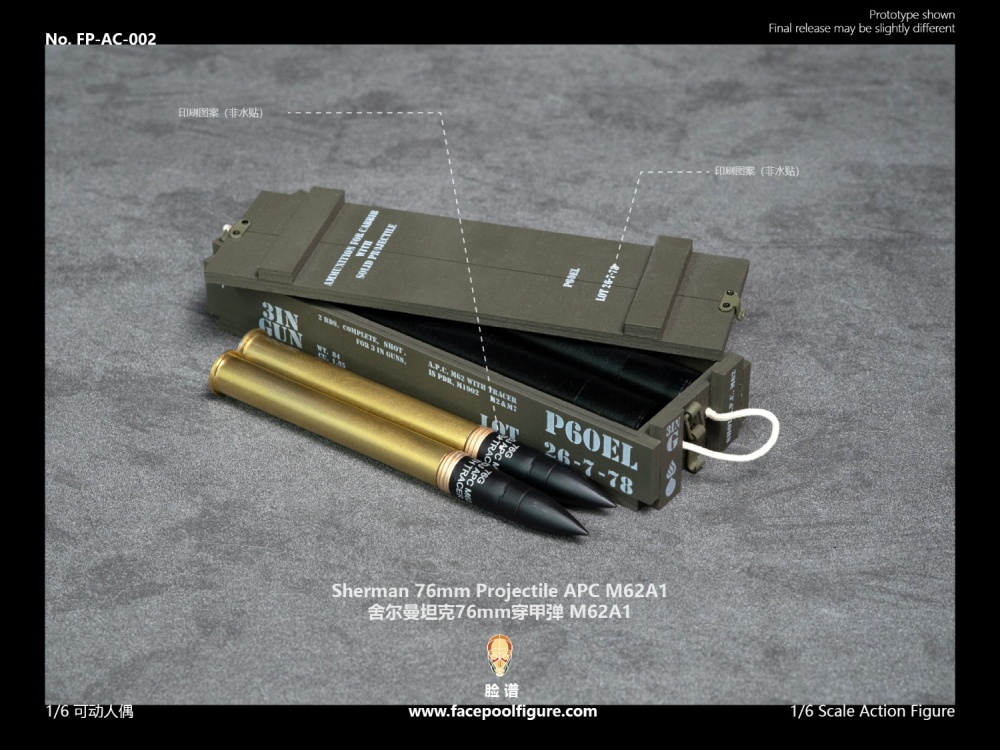 US Army - Sherman Tank Ammo Accessory Set - 1/6 scale