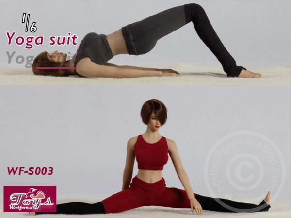 Contrast Yoga Suit Set - Light Purple