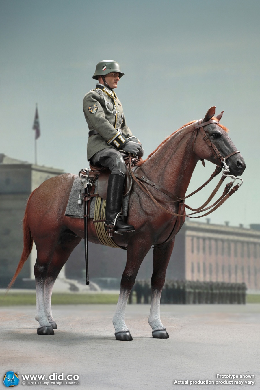 German WWII Brown War Horse (Standing) - in 1/6 scale