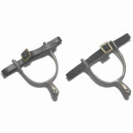 cw-pe468akiwKUm4UtCVaA Western Stiefel, Ziegenleder, schwarz, mit Verzierungen und Sporen